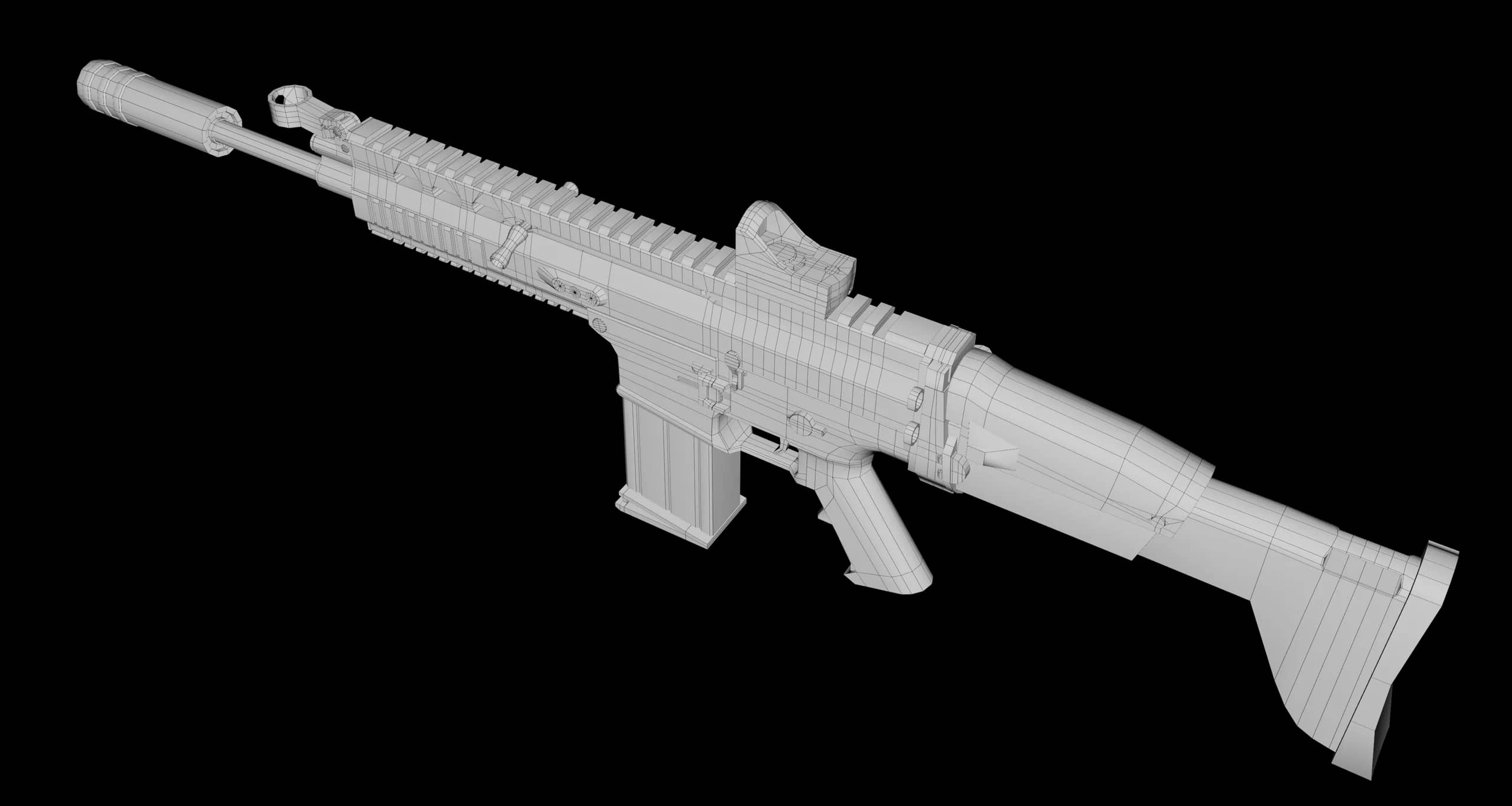 Rear three-quarter — wireframe