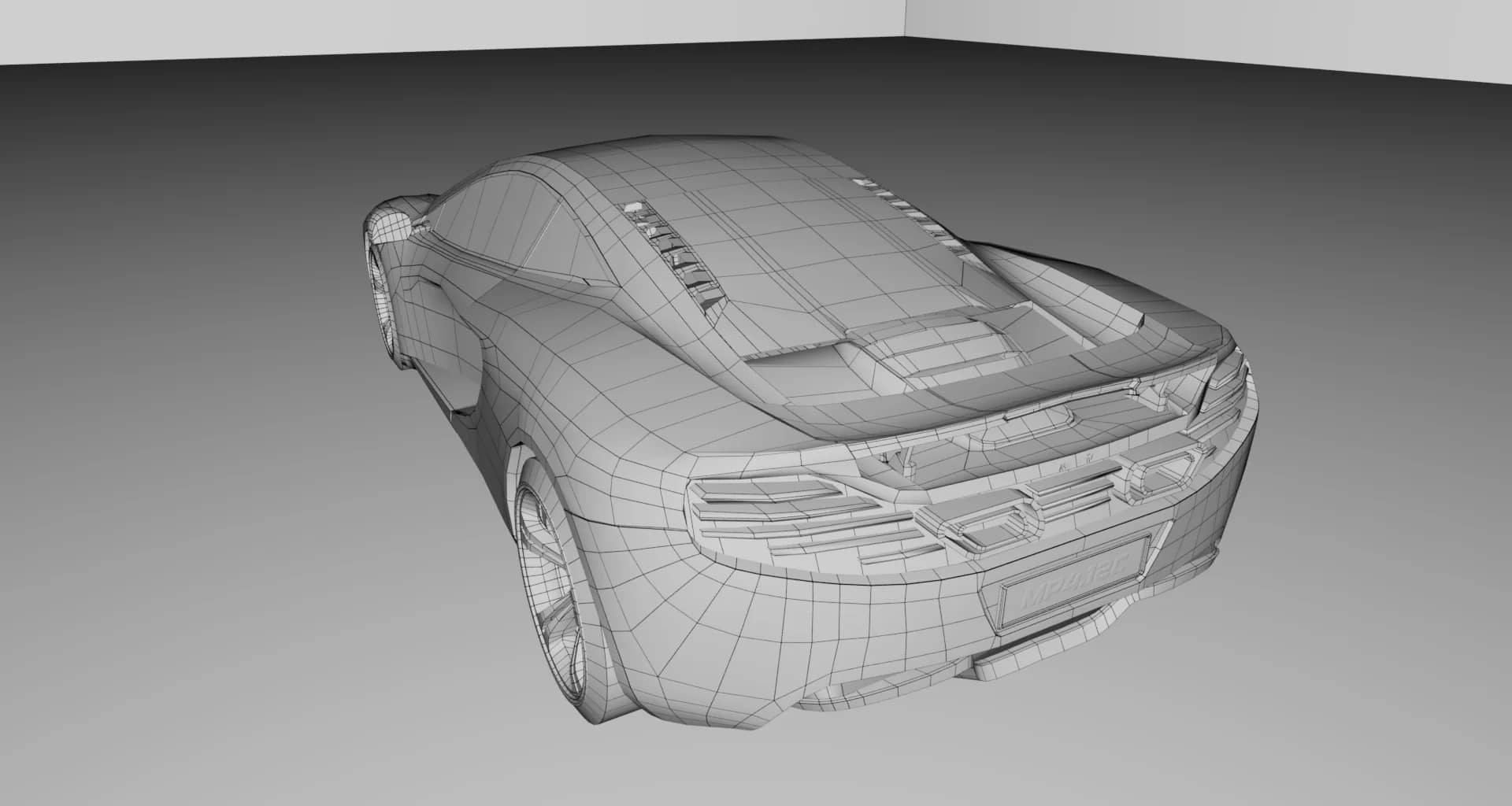 Rear three-quarter — wireframe